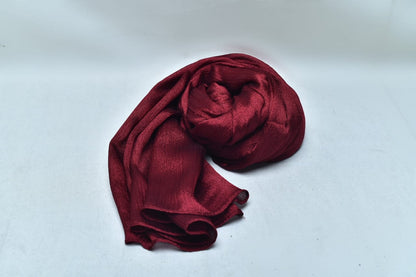 Darker Red Crinkle Silk Hijab –  Subtle Shine, Ultimate Comfort (Copy)