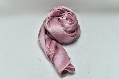 Flowery Pink Crinkle Silk Hijab –  Subtle Shine, Ultimate Comfort