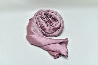 Pastel Pink Crinkle Silk Hijab –  Subtle Shine, Ultimate Comfort