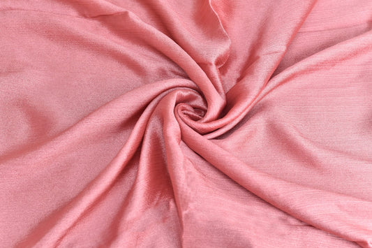 Peachy Pink Crinkle Silk Hijab –  Subtle Shine, Ultimate Comfort