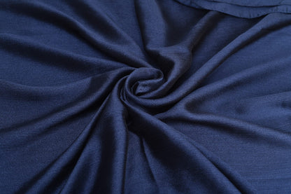 Sky Navy Blue Crinkle Silk Hijab –  Subtle Shine, Ultimate Comfort