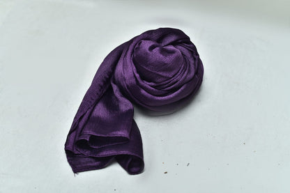 Purple Crinkle Silk Hijab –  Subtle Shine, Ultimate Comfort