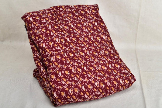 Maroon Printed Namaz Chadar with Sleeves- Light Weight Namaz Chadar with Sleeves