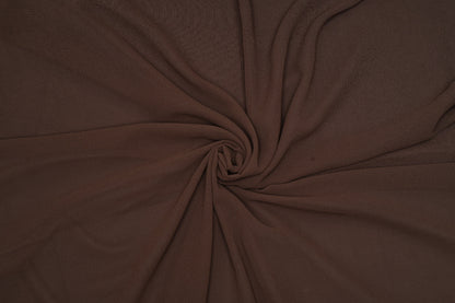 Chocolate Brown Georgette Hijab – Soft, Flowy & Elegant