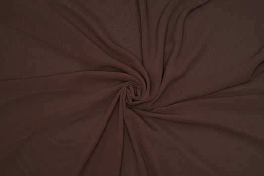 Chocolate Brown Georgette Hijab – Soft, Flowy & Elegant