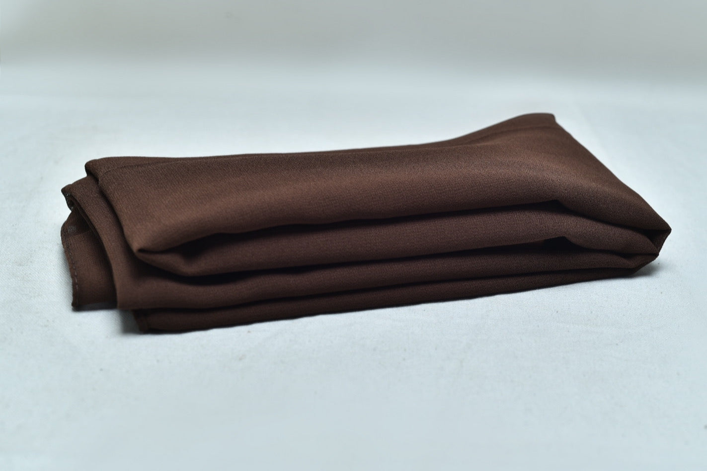 Chocolate Brown Georgette Hijab – Soft, Flowy & Elegant