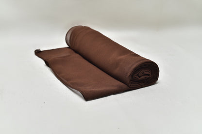 Chocolate Brown Georgette Hijab – Soft, Flowy & Elegant