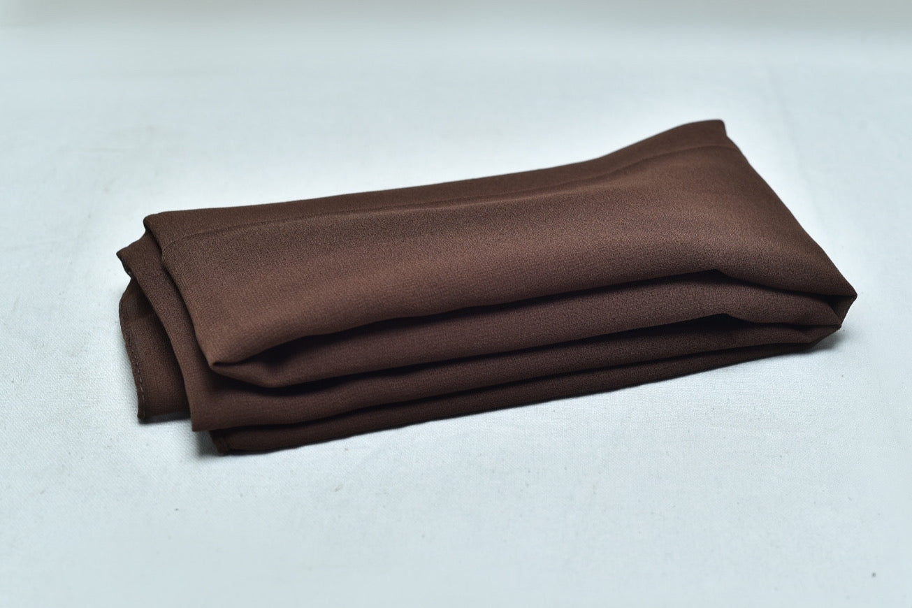 Chocolate Brown Georgette Hijab – Soft, Flowy & Elegant