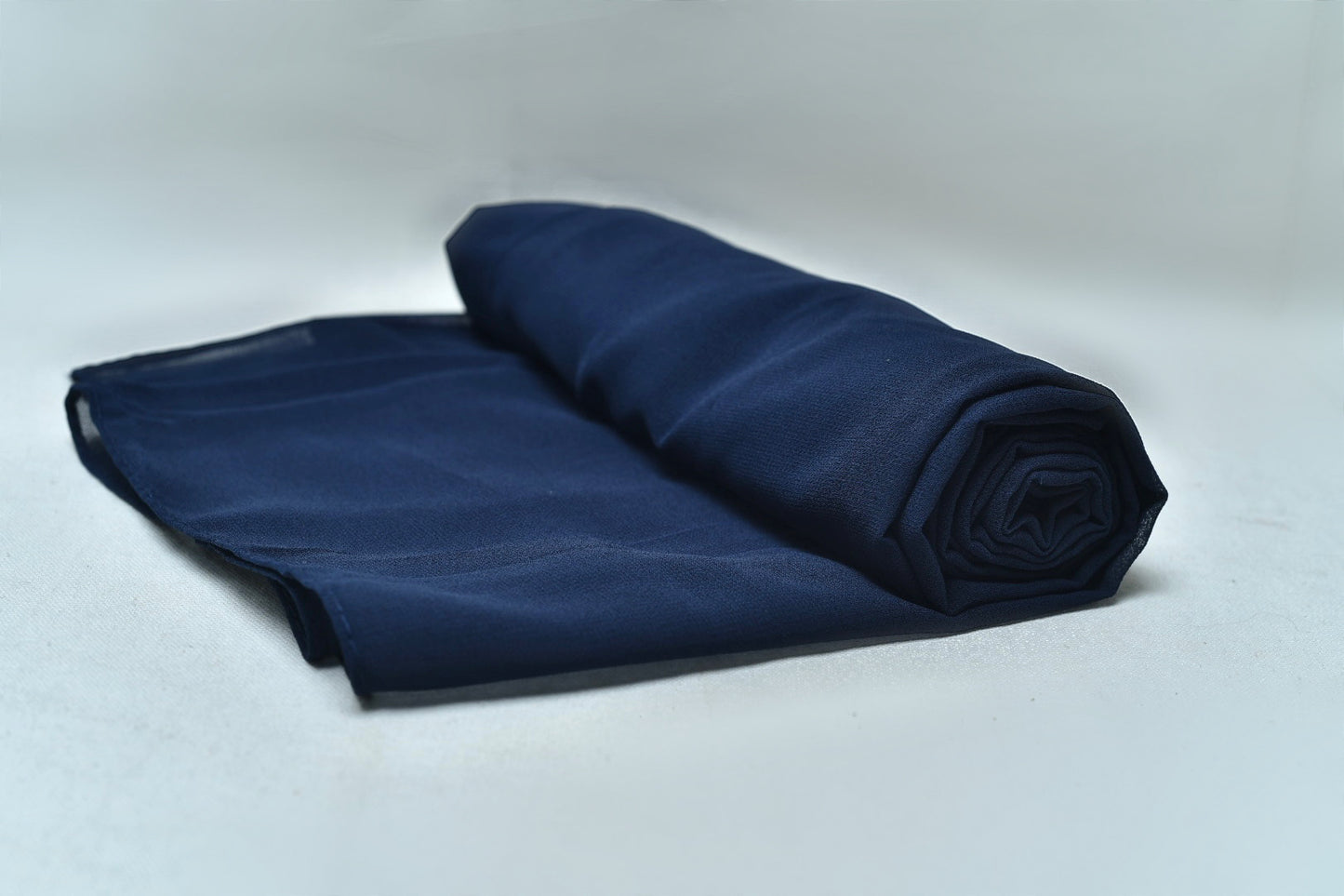 Navy blue Georgette Hijab – Soft, Flowy & Elegant