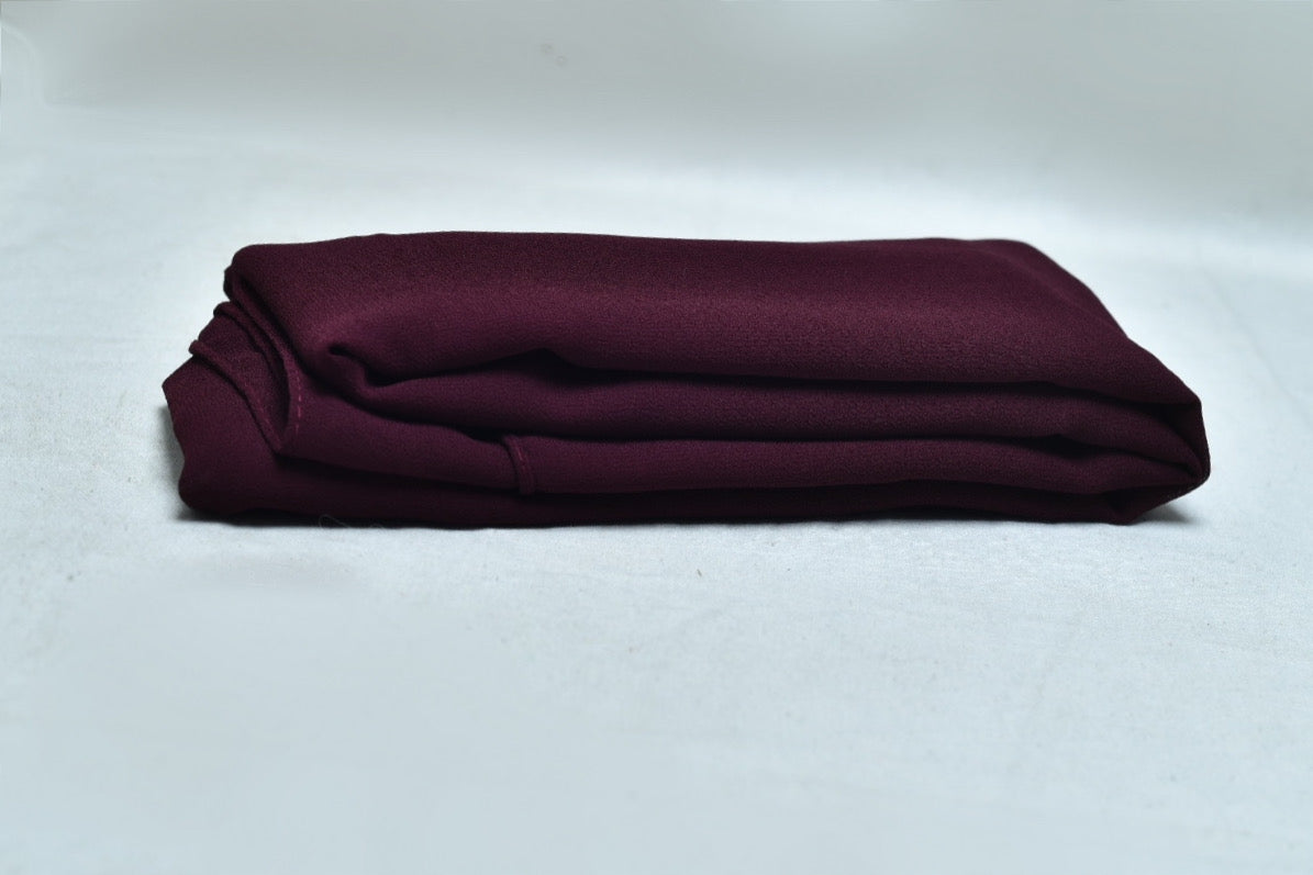 Plum Georgette Hijab – Soft, Flowy & Elegant